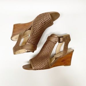 Adrienne Vittadini Bronze Wedge Heels